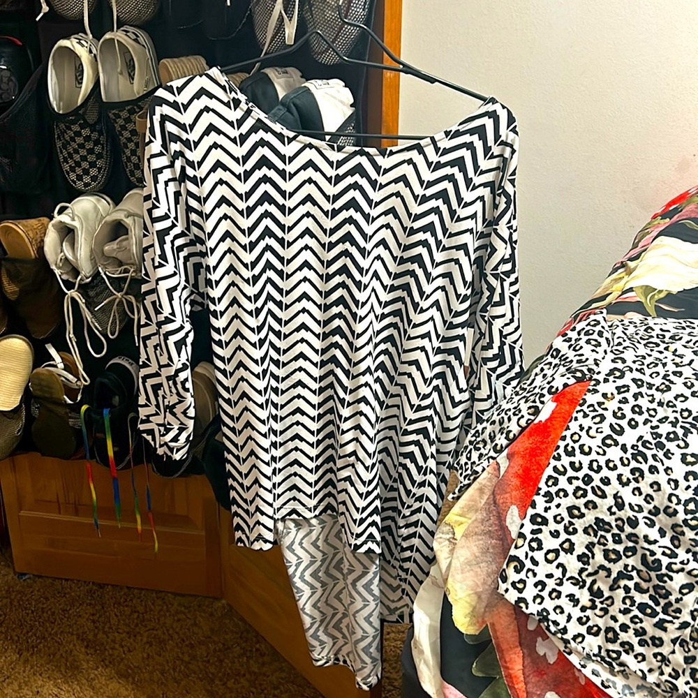 Catos black and white medium dress